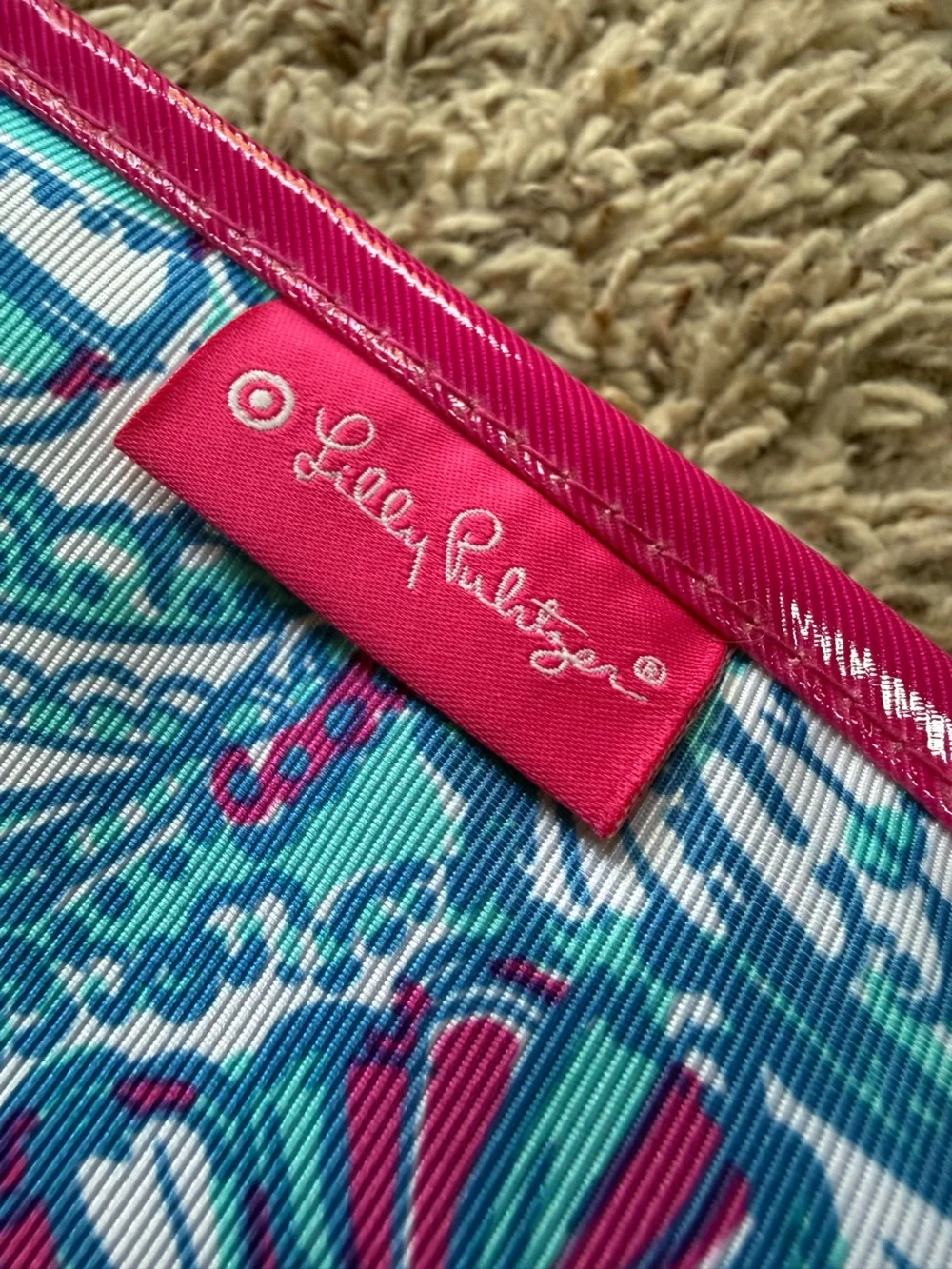 Lilly Pulitzer for Target My Fans Hanging Valet Cosmetic Travel Toiletry Bag